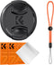 K&F CONCEPT 43mm Lens Cap Cover, 4-in-1 Center Pinch Lens Cover + Anti-Loss Keeper