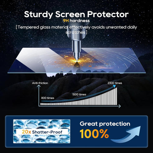 2023-2025 7 inch 9H LFOTPP For Pilot Screen Protector - Compatible with Pilot (LX/Sport) Touchscreen Tempered Glass