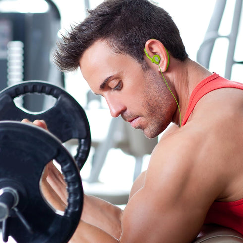 ARTIX XJR Sport Workout Earbuds - Lightweight, sweat-proof in-ear headphones with mic for running, travel, and exercise
