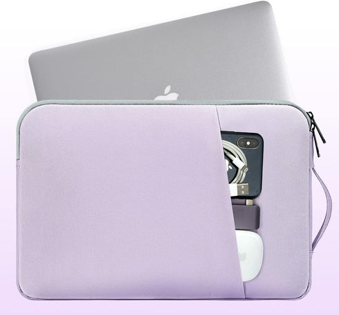 15.6 Inch Water-Resistant Laptop Sleeve Case with Handle for HP, Lenovo, Dell, ASUS, Acer Chromebook 15 - Purple