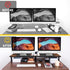 Large Dual Monitor Riser Stand for Desk: Adjustable Length Angle, Double Computer Riser for Desktop Organizer, Monitor