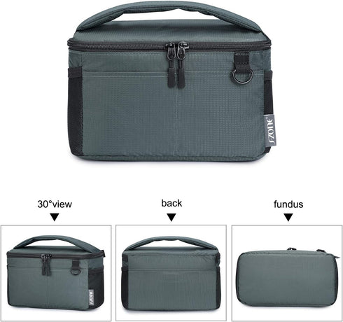 S-ZONE Water Resistant Camera Insert Bag with Sleeve, Upgraded Version 2.0