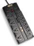 Tripp Lite 12 Outlet Surge Protector Power Strip, 8ft Cord, Black, RJ11, RJ45, & $250,000 Insurance