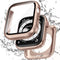 2 in 1 Waterproof Case for Apple Watch 45mm Series 9/8/7, Full Coverage Bumper Cover with Tempered Glass Protector,