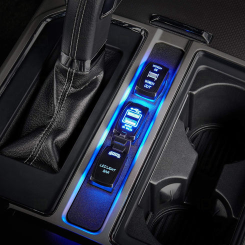 Nilight Dual USB Charger 4.2A Rocker Switch Style USB Charger 12V/24V Fast Charge Socket Waterproof Quick Charger for