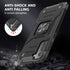 YmhxcY for Galaxy S21 5G Case with 3D Curved Screen Protector, Armor Grade Case with Rotating Holder (Black)