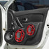 X AUTOHAUX 2pcs 6 Inch Car Metal Audio Speaker Grill Cover Mesh Woofer Horn Guard Decorative Circle Grille Protector Red