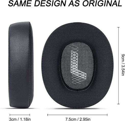 GVOEARS Cooling Gel Replacement Ear Pads for JBL Live 650/660BTNC, Memory Foam & Breathable ICE Silk Fabric (Black).
