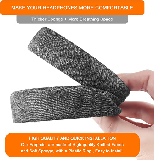 GVOEARS Replacement Ear Pads for Corsair HS70 Pro HS60 HS50, Durable Knitted Gaming Headset Noise Isolation Cushions