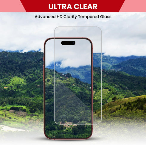 Casper iPhone 15 Pro Max Screen Protector - Military Grade, Full Coverage, HD Clarity, Scratch-Resistant, Washable,