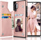 Tekcoo Galaxy Note 10 Plus Wallet Case, Rose Gold - Minimalist Luxury PU Leather Flip Cover with Card Holder Slots