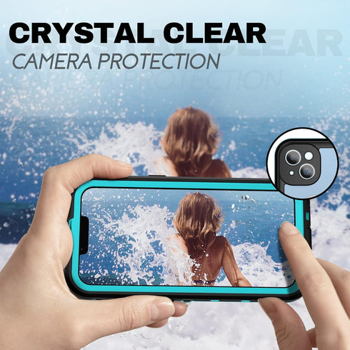 BEASTEK iPhone 14 Plus Waterproof Case, TRE Series MagSafe Shockproof Dustproof IP68 Case with Built-in Screen