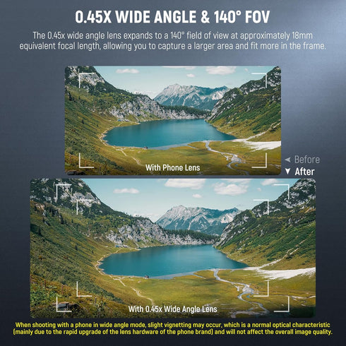 NEEWER 2 1 0.45x 15x 37mm LS-67 Basics in Phone Camera Lens Accessories Kit, HD Wide Angle + Macro, Lens Clamp