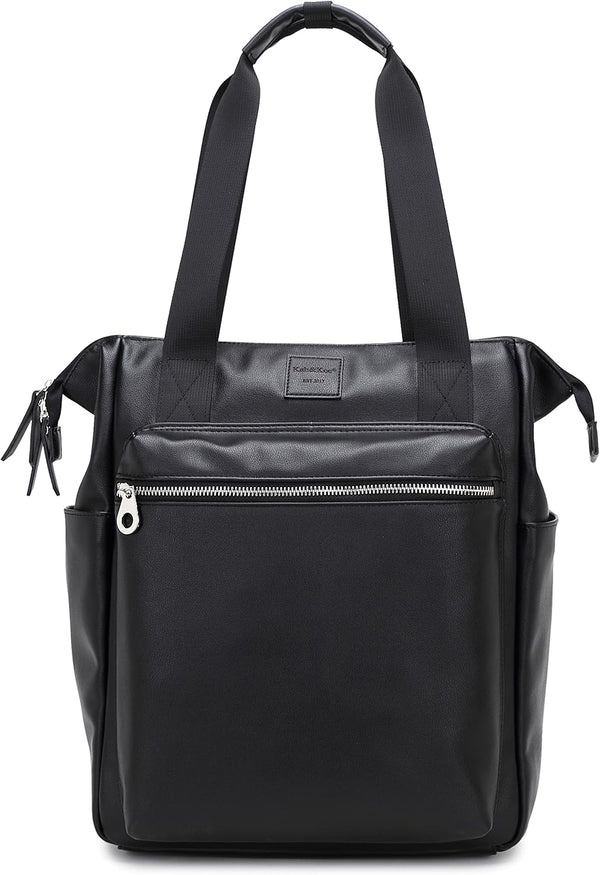 Kah&Kee Leather Convertible Tote Backpack for Women & Men | 14-Inch Laptop