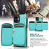 Asuwish iPhone 13 Mini Case - Mint Green Wallet Cover with Zipper, Screen Protector & Card Holder Slot, Leather Stand.