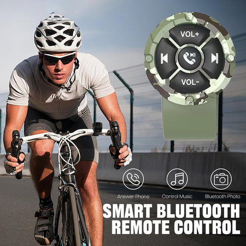 GLOBELEC Wireless Bluetooth Media Remote Button,Adjustable Direction Waterproof Controller,Steering Wheel Control