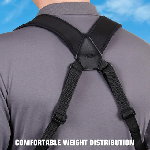 USA GEAR DSLR Camera Strap Chest Harness with Quick Release Buckles, Compatible with Canon & Nikon