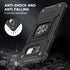 YmhxcY Galaxy S8 Armor Grade Case, Non-Slip Hybrid Rugged Phone Case with Rotating Holder Kickstand - KK Black