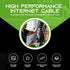 GearIT 20-Pack Cat6 Patch Cable, 1 Foot Snagless Flexible Ethernet Cable, Premium Series, Black