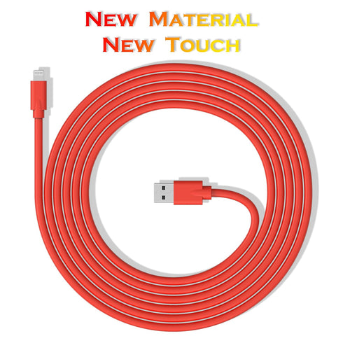 USB 2.0 to Lightning Cable Charger Cord - MFi Certified for iPhone 12 11 Pro Max X XR XS 8 (Red)