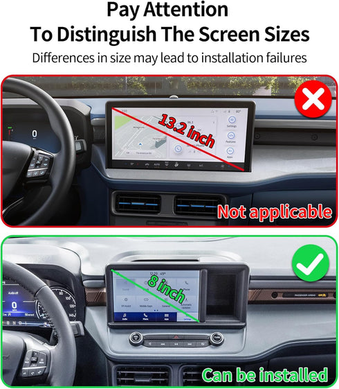 MaserWeller 2022-2024 8-Inch 360 Car Phone Holder for Ford Maverick Accessories Screen Fixed Clip, Rotation Phone Mount