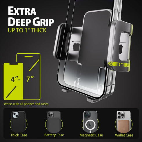 Bracketron TripGrip Wave Dashboard Cell Phone Mount for Car, Hands Free Suction Cup Cradle Grip Stand Cellphone Holder