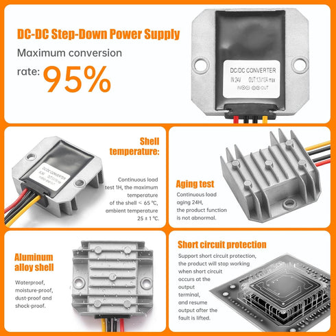 MZHOU 12V 10A IP67 120W Waterproof Power Supply - Certified Transformer - Overload/Short-Circuit Protection - Perfect