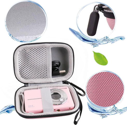WERJIA Kids Camera Case for CAMKORY/VAHOIALD/Nsoela/IWEUKJLO/Lecran FHD 1080P Digital Camera for Kids - Pink