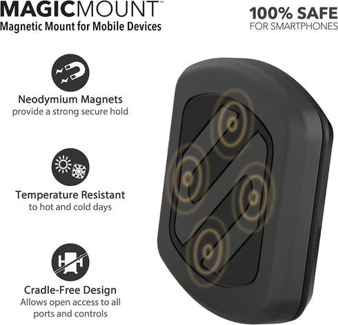 Scosche MAGVM2B-2PKBP0 MagicMount Magnetic Phone Mount for Car Air Vent, Universal Cell Phone Holder (Pack of 2)