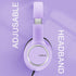 LORELEI X8 Over-Ear Wired Headphones with Microphone, 1.45m Tangle-Free Nylon Line & 3.5mm Plug, Lightweight Foldable