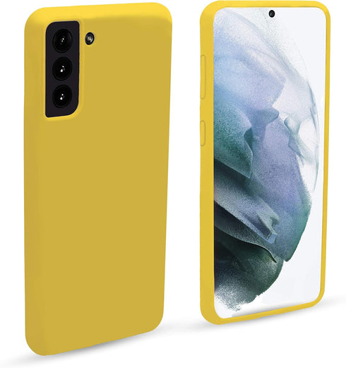 S21 Plus Phone Case | Extra Slim Premium Liquid Silicone with Microfiber Cloth and PC Material, Shockproof with Soft