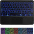 Wireless Bluetooth Keyboard, 10-inch Ultra-Slim 7 Color Backlight Keyboard with Touchpad, Portable for Mobile Phones,