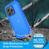 SPORTLINK Waterproof Case for iPhone 13 Pro, Full Body Shockproof Dustproof Phone Screen Protector, Blue