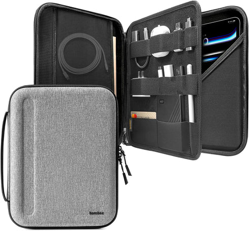 tomtoc Portfolio Case for 13 Inch iPad Pro M4 2024 & iPad Air M2, Protective Sleeve with Accessories Pocket