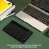 Ultra-Slim Small Bluetooth Keyboard, Portable Rechargeable Wireless Keyboard for Android Tablet, iPhone, Windows, Black