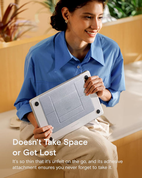 MOFT Laptop Stand for Desk, Adhesive with 2 Adjustable Viewing Angles, Portable for MacBook