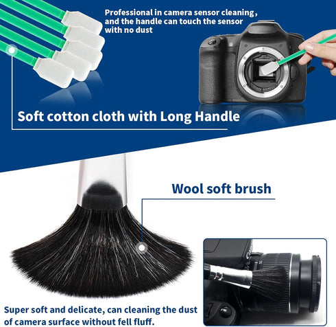 10-in-1 Camera Lens Cleaning Kit, Includes Lens Cleaner, Cleaning Pen, Soft Brush, Camera Accessories