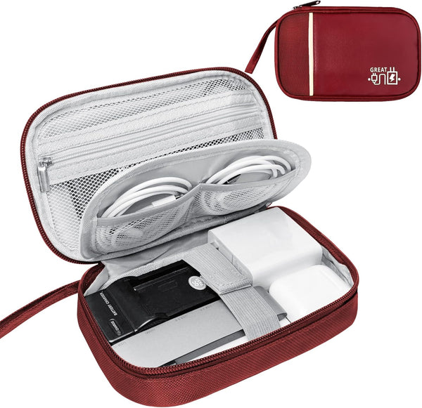 Portable Waterproof Travel Cable Organizer Bag Pouch for Electronic Accessories, Charger, Phone, Hard Drive, SD Card -