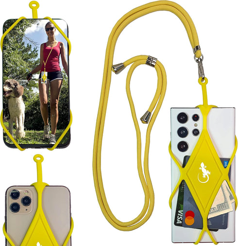 Cell Phone Lanyard Crossbody - by Gecko Cell Phone Lanyards for Around The Neck Compatible with iPhone Neck Holder -