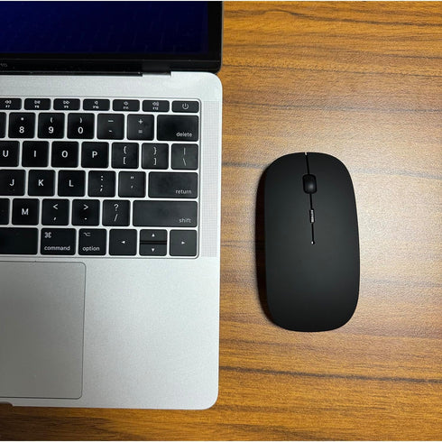Bluetooth Mouse for iPad Pro, Rechargeable Wireless Mouse for MacBook, Chromebook, Windows Laptop (Black)