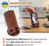 TESLYAR Wood Cell Phone Stand Elegant Phone Holder for Nightstand & Desk | Portable Office Gift for Men, Dad & Husband