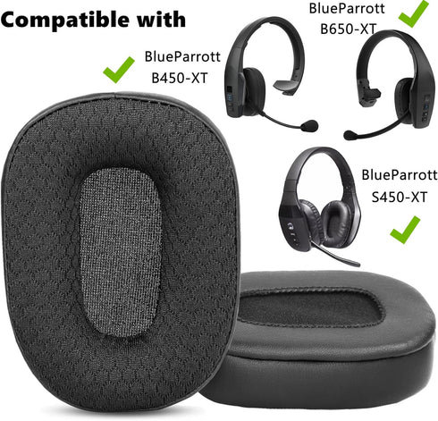 TaiZiChangQin Upgrade Ear Pads Ear Cushions Kit Replacement Compatible with VXI BlueParrott B450-XT B650-XT S450-XT Bluetooth Headphone Fabric Earpads