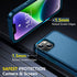 SPIDERCASE Heavy Duty Shockproof Case for iPhone 14/15, Sea Blue, 15 FT Drop Protection, Non-Slip, 2 Pack Protectors.