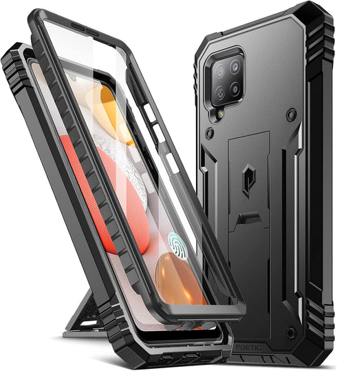 Poetic Revolution Case for Samsung Galaxy A42 5G, Full Body Rugged Shockproof Protective Cover with Kickstand