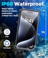 Beeasy Waterproof Case for iPhone 15 Pro Max, 360 Degree Outdoor Protective Case with Screen Protector, Black