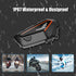 FreedConn Motorcycle Bluetooth Headset F1, Helmet Intercom with CVC Noise Cancellation, Universal Pairing, IP67