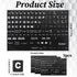 SynHHergyx 3 Keyboard Letter Stickers, Pcs Universal English Keyboard Stickers Replacement Matte Black Background