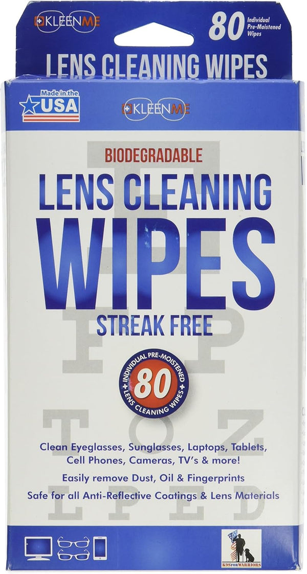 Lens Sunglasses Camera Cleaning Wipes, 80 Count, Black 6080