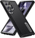 BaHaHoues Shockproof Case for Samsung Galaxy S24 Ultra, Black, with Built-in Kickstand Military Grade Protection