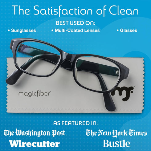 MagicFiber Microfiber Cleaning Cloth, 6 Pack - Premium for Glasses, Lens, Screens & More